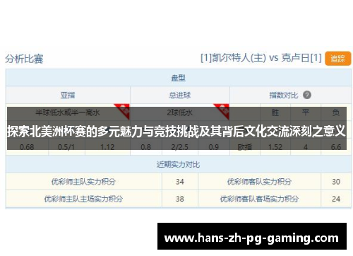 探索北美洲杯赛的多元魅力与竞技挑战及其背后文化交流深刻之意义